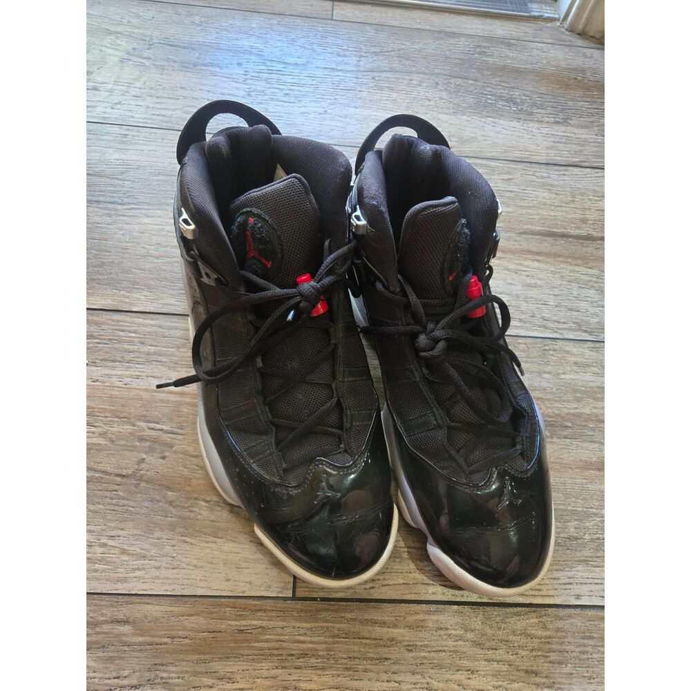 Air Jordan 6 Rings Black Cement Fire Red Men’s Size 10.5 FZ4178-010